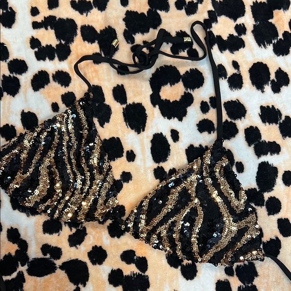 XL Beach Bunny Sequin Bikini Top